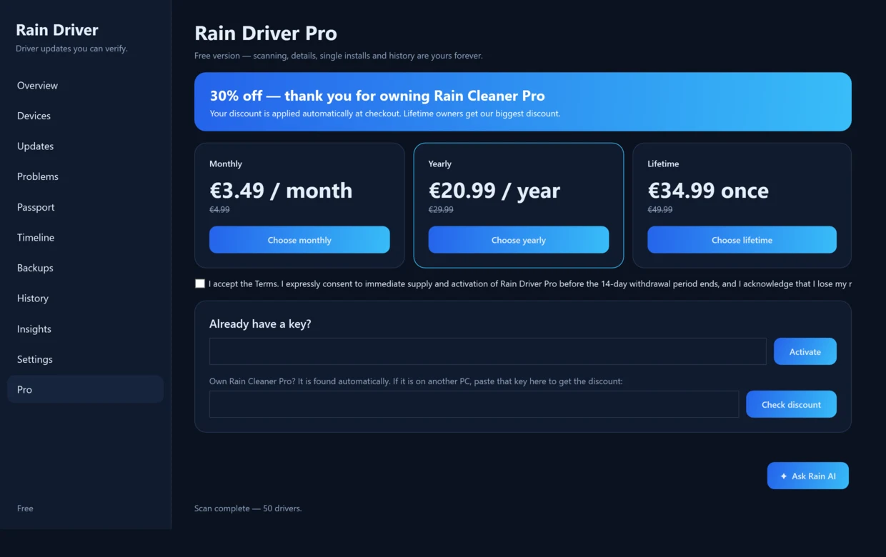 Pro and the loyalty discount